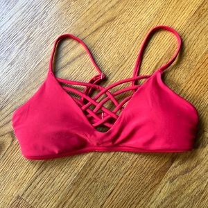 Red Hollister bikini top